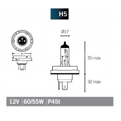 Lampada Halogenio H5 12V 55W